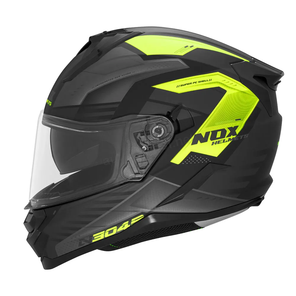 Kaciga NOX Full Face sa naočarima N304 S CARVER MATT BLACK YELLOW M