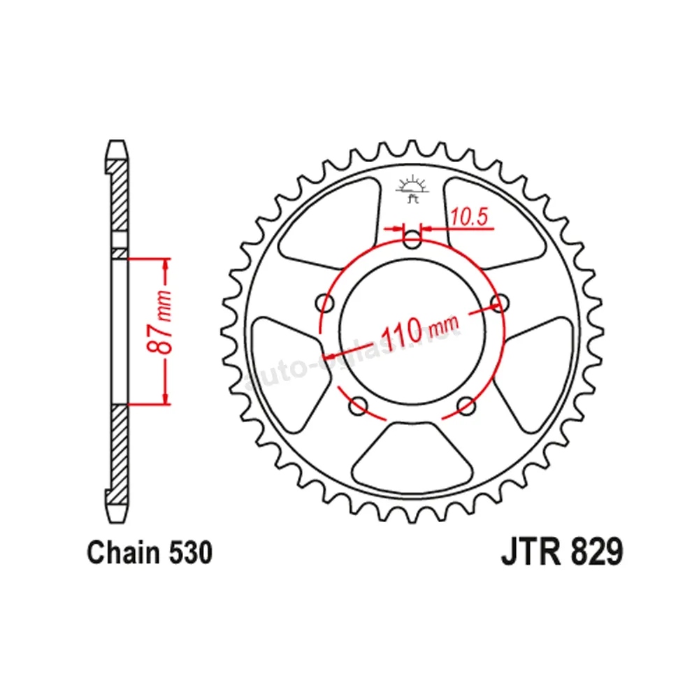 Lančanik zadnji JT 48 zuba JTR829-48-50-35031 (50)