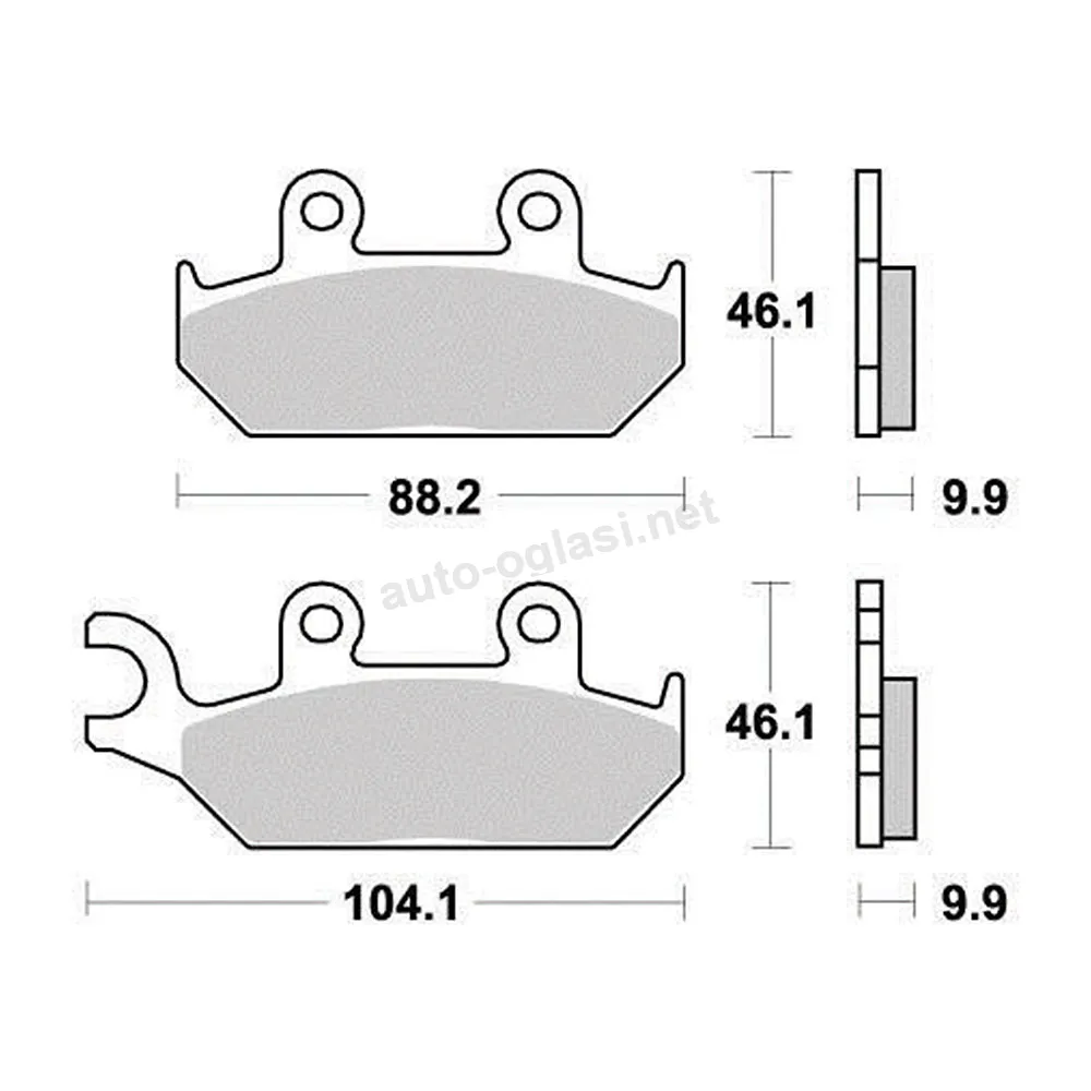 Disk pločice PERFTEC R90 S1072R ( SEMI SINTER )