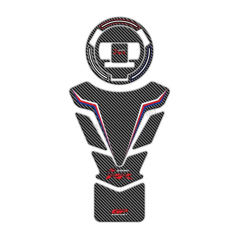 Nalepnice rezervoara TANK PAD set BMW S 1000 RR (15-18) plavo belo crvena carbon GP KOMPOZIT