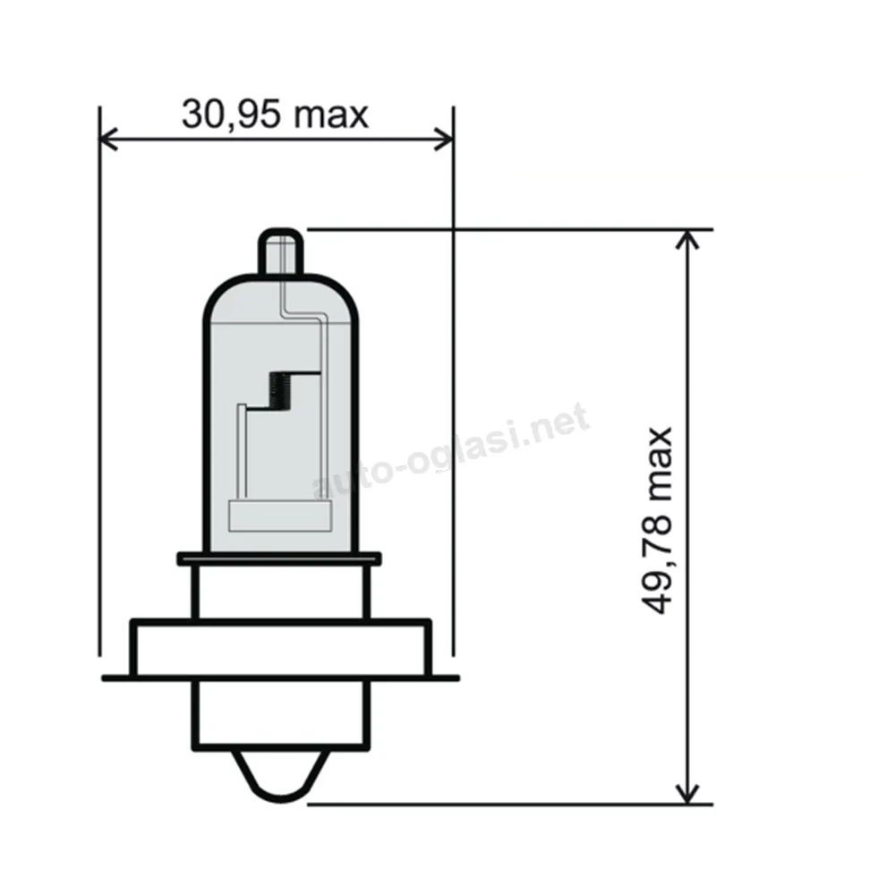 Sijalica 12V 15W P26S RMS