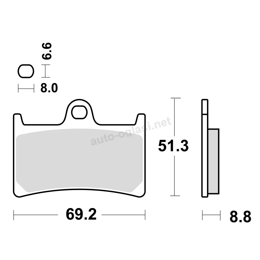 Disk pločice za motocikle TRW MCB611SRM ( MAXI – SCOOTER SINTER )