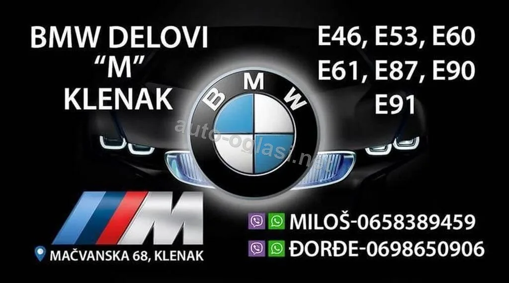 Delovi Za Bmw Serija 3, Serija 1, Serija 5 Od 1998. Do 2017. God.