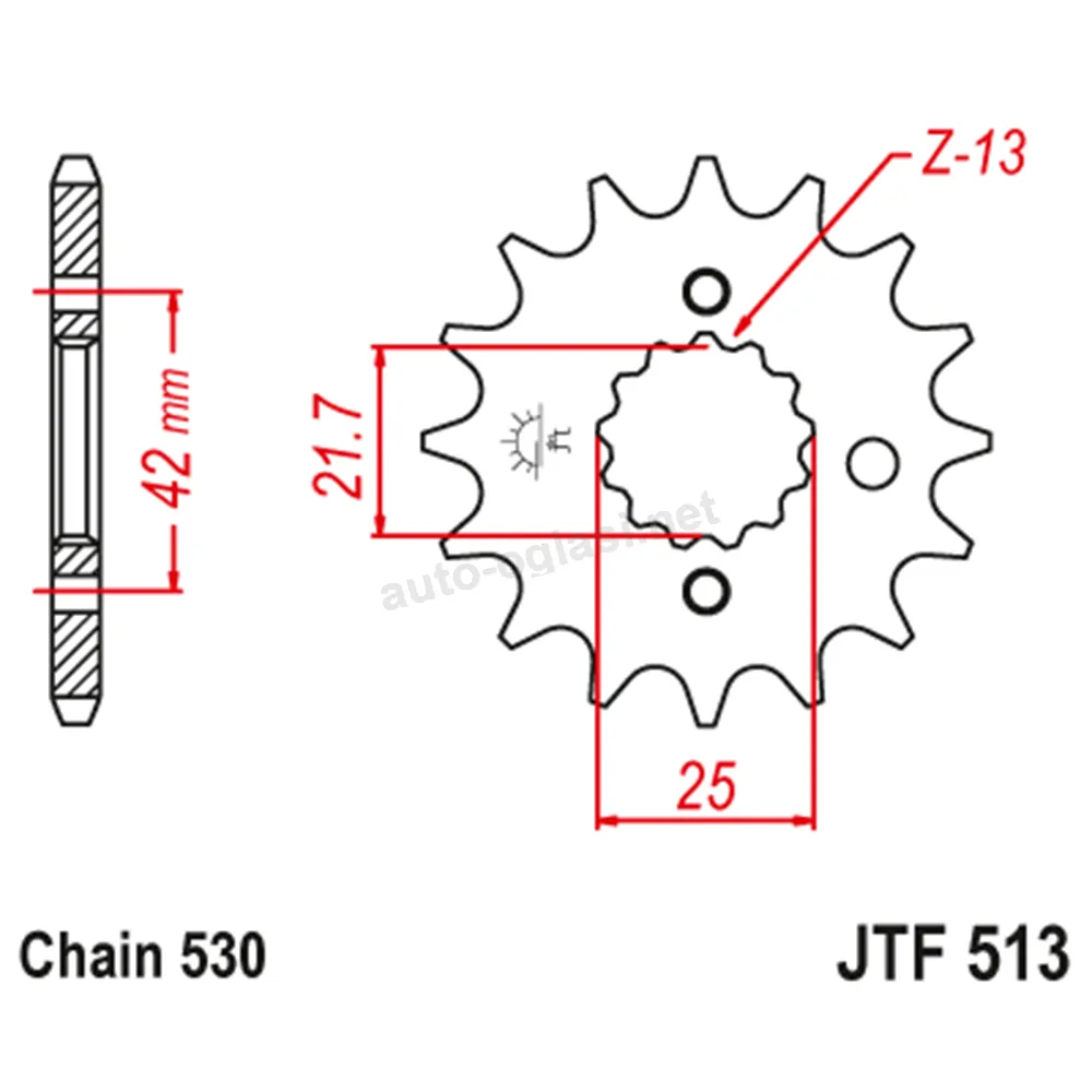 Lančanik prednji JT JTF513-18-50-35021 (530)18 zuba