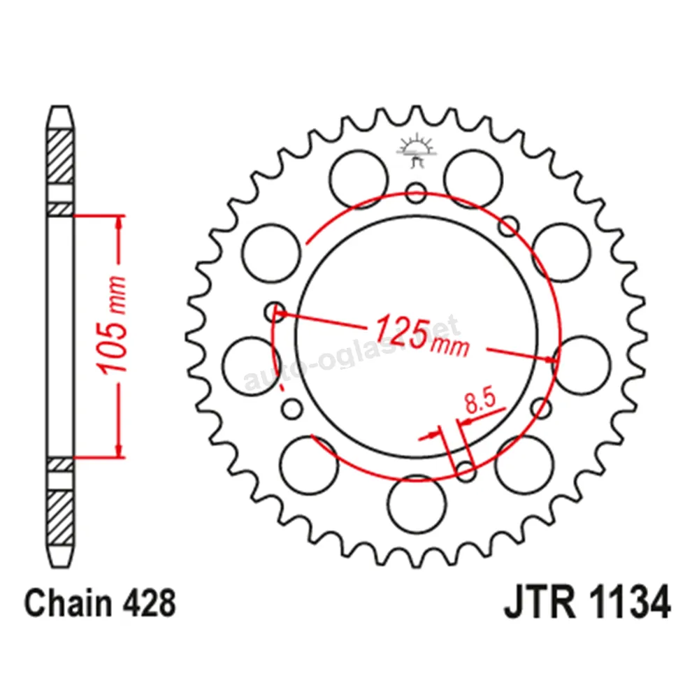 Lančanik zadnji JT JTR1134-52-50-15052 (428) 52 zuba