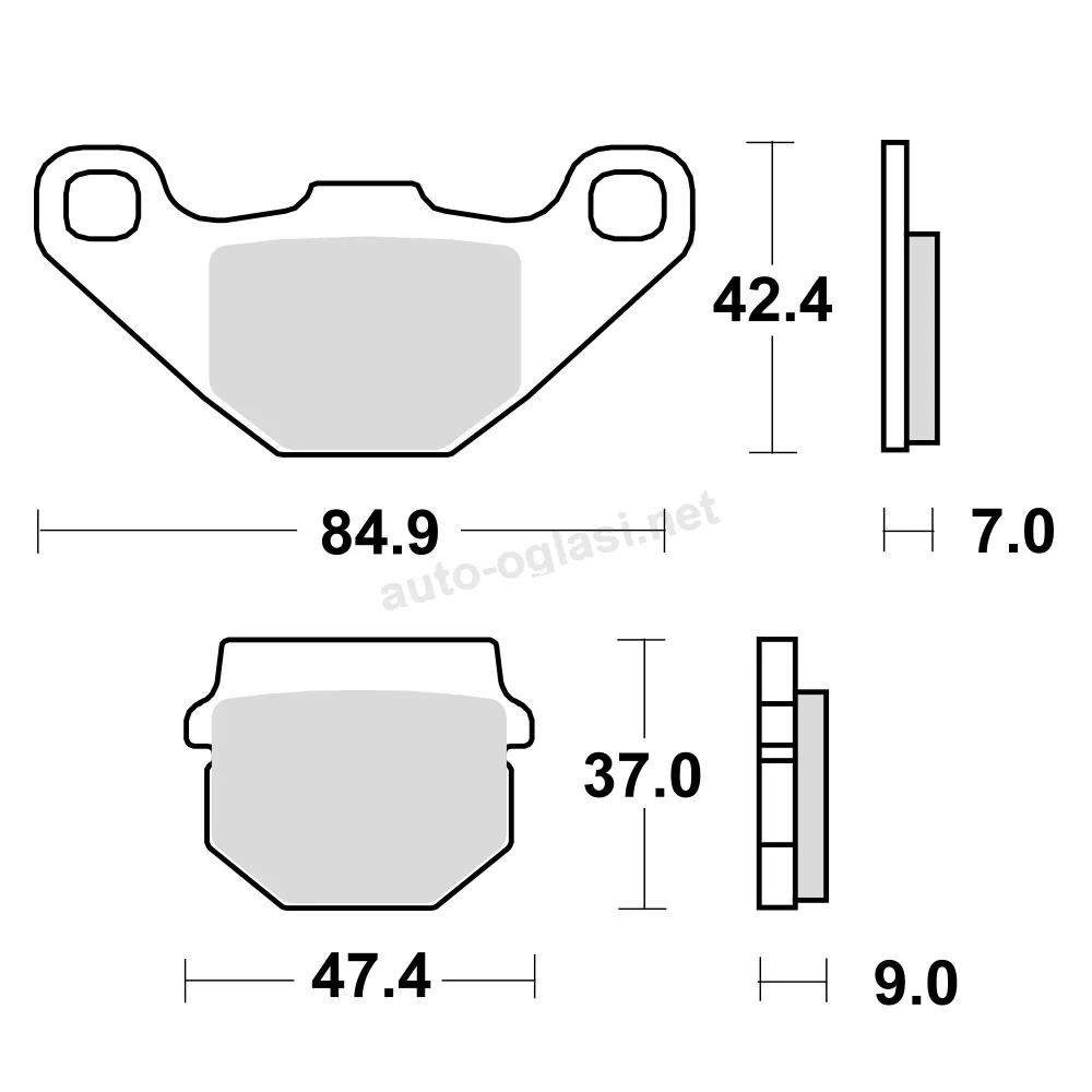 Disk pločice TRW MCB519 ( ORGANIC )