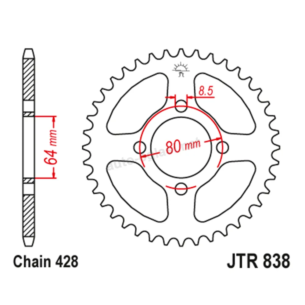 Lančanik zadnji JT JTR838-39-50-15015 (428)39 zuba