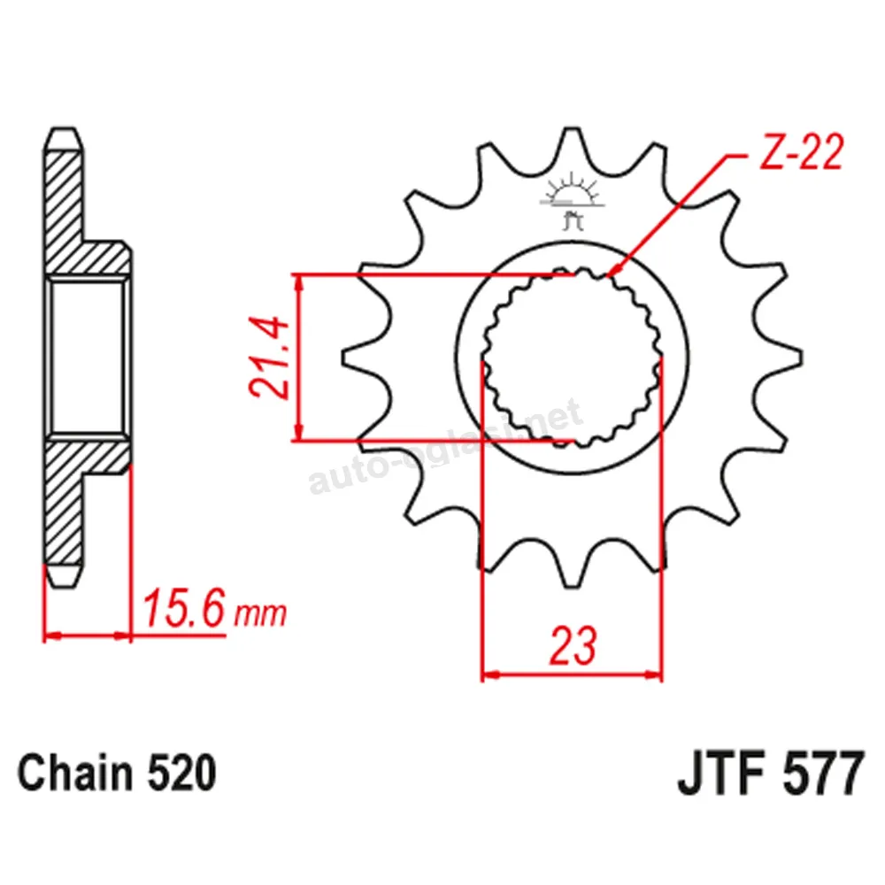 Lančanik prednji JT  JTF577-14-50-32028 (520)14 zuba