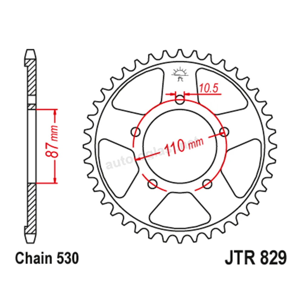 Lančanik zadnji JT JTR829-46-50-35031 (50)46 zuba