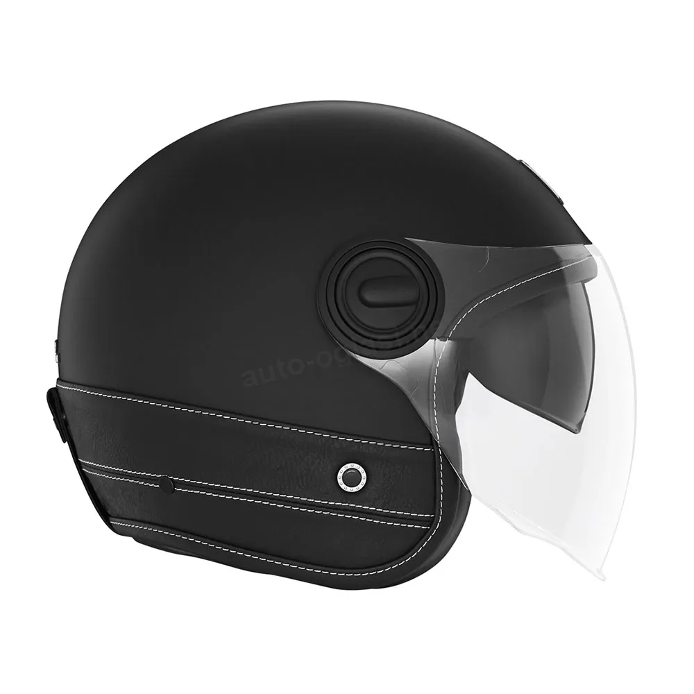 Kaciga NOX HERITAGE PREMIUM crna sa crnom kožom L