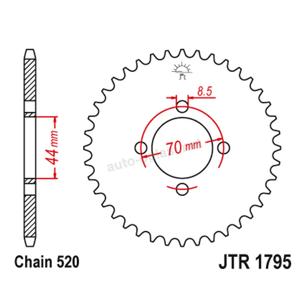 Lančanik zadnji JT JTR1795-22 (520)22 zuba
