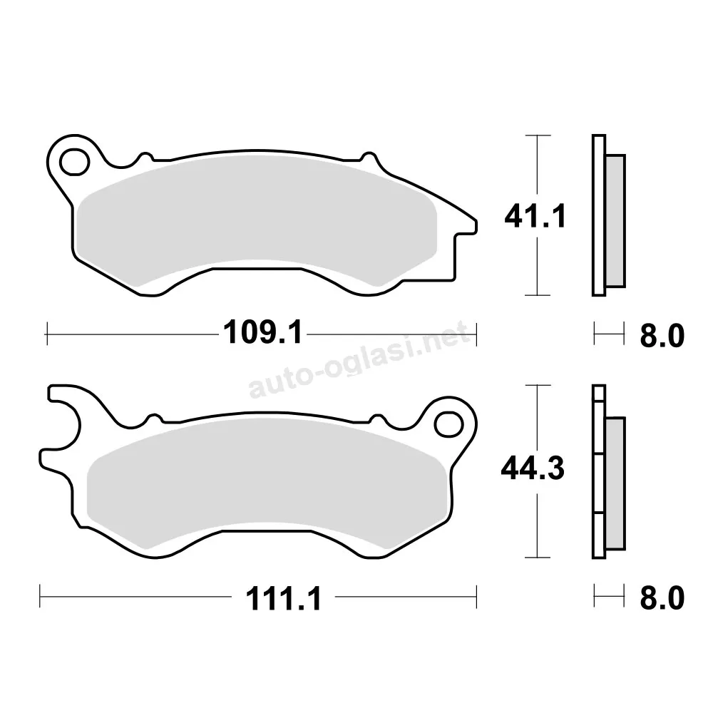 Disk pločice za motocikle TRW MCB833 ( ORGANIC )