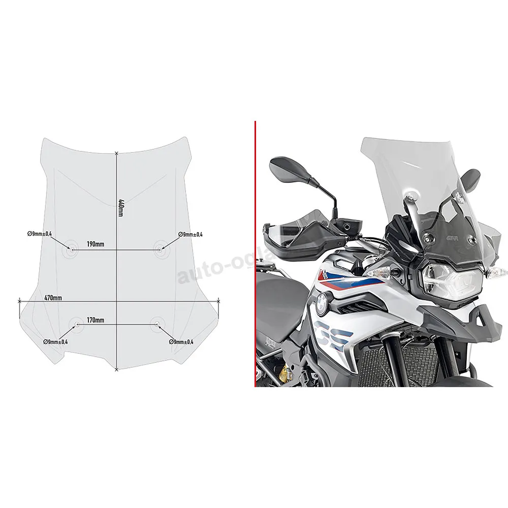 Vizir zatamnjeni  GIVI BMW F 750 / 800 GS (18-20) D5127S