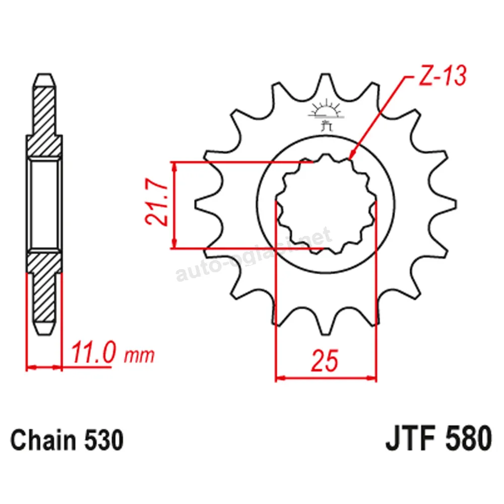 Lančanik prednji JT  JTF580-16-50-35017 (50)16 zuba