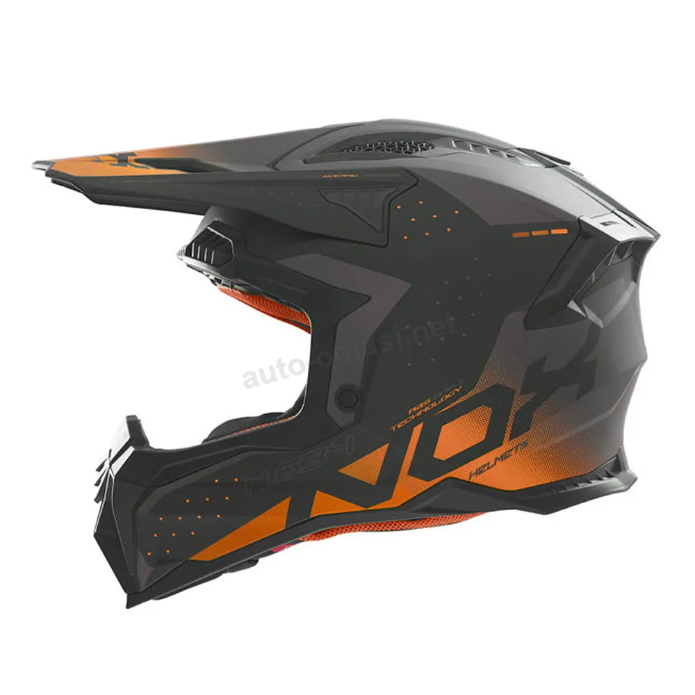 Kaciga NOX Cross N634 GRADIANT narandžasto mat crna L