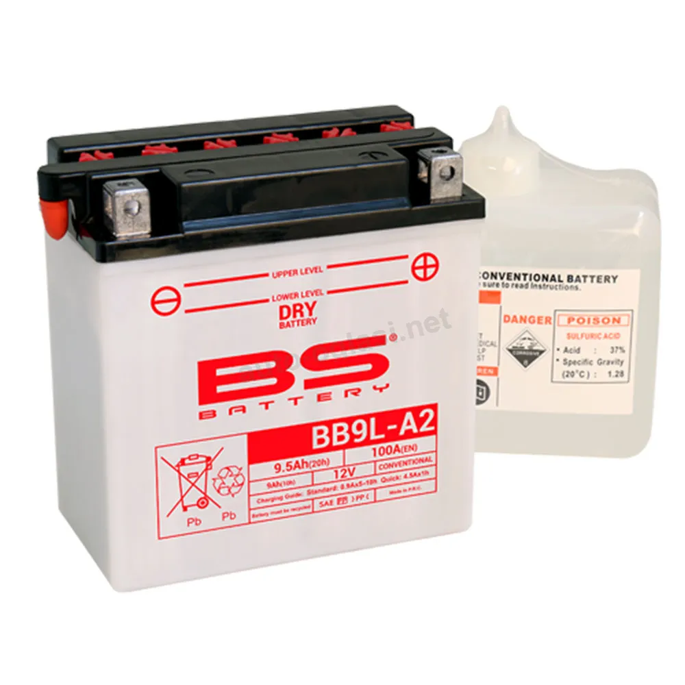 Akumulator BS 12V 9Ah sa kiselinom BB9L-A2 desni plus (135x75x139) 100A
