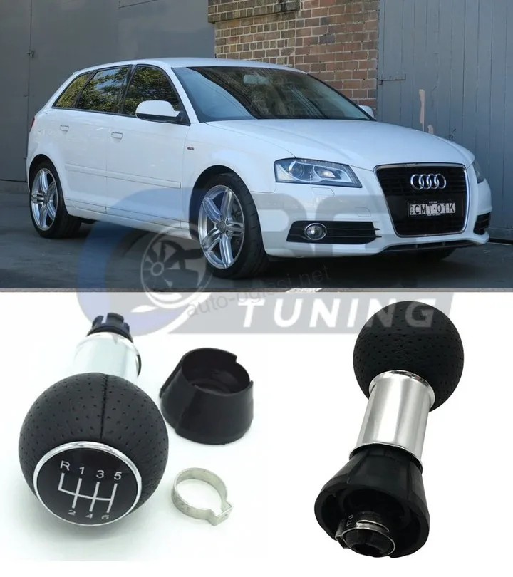 Audi A3 8p 8pa 2003-2012 Rucica menjaca s line 6 brzina Presvucena eko kozom sa detaljima aluminijuma. Dimenzije 115x55m