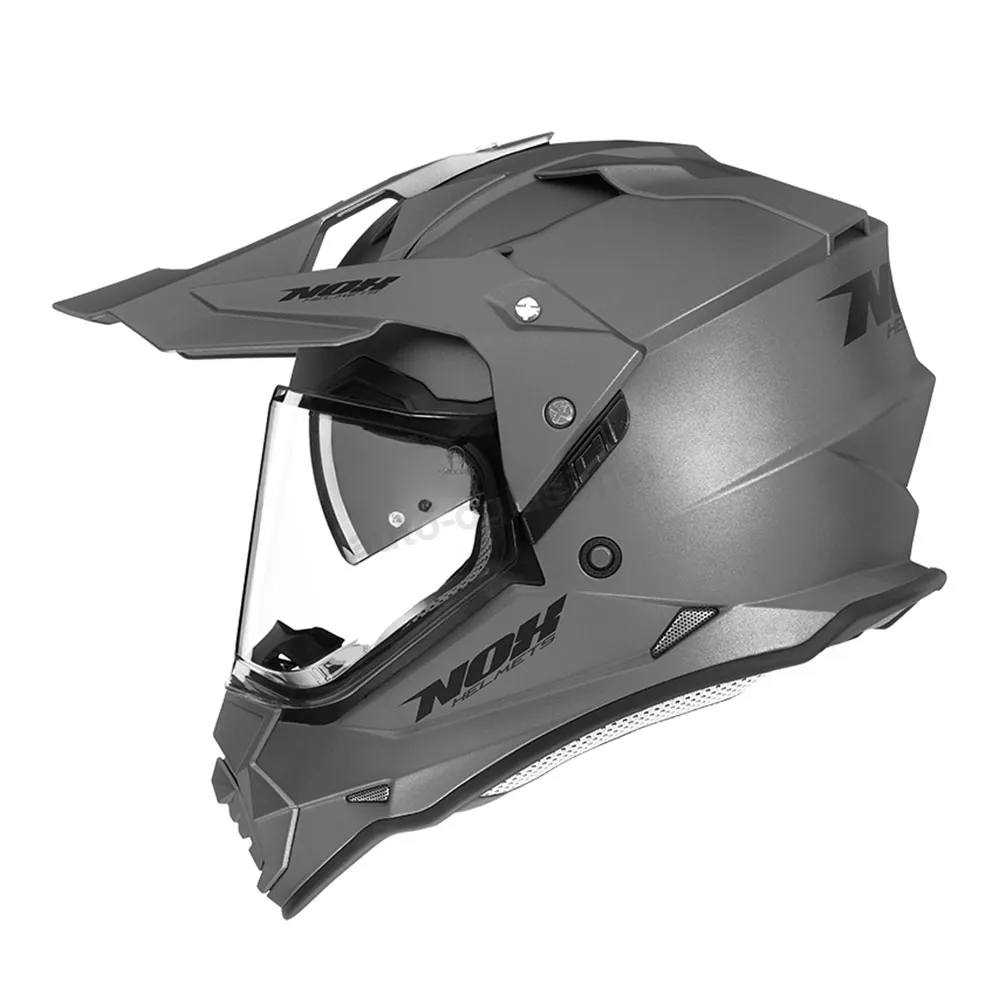 Kaciga NOX Enduro sa vizirom N312 TRAIL mat titanium M