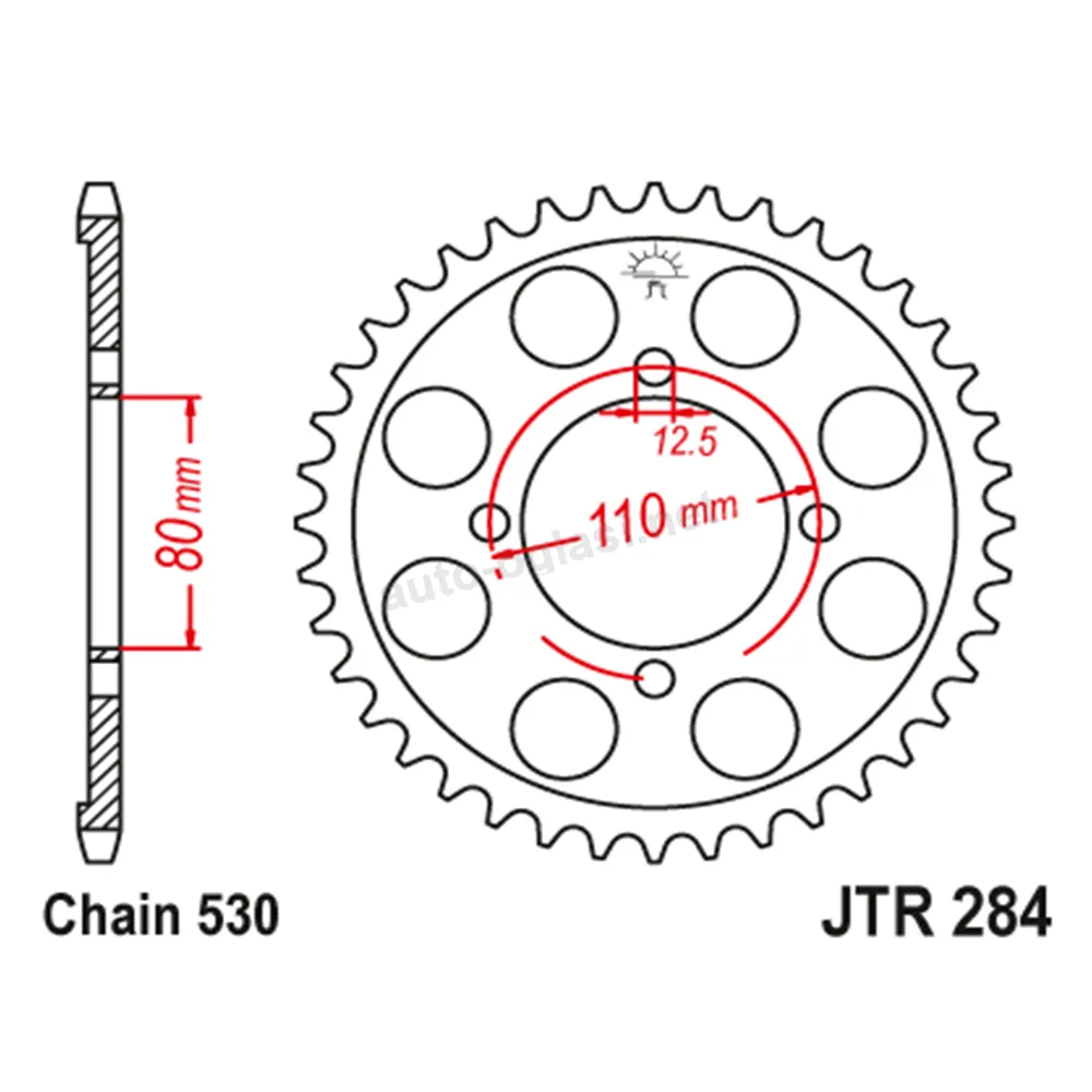 Lančanik zadnji JT  JTR284-45-50-35005 (50)45 zuba