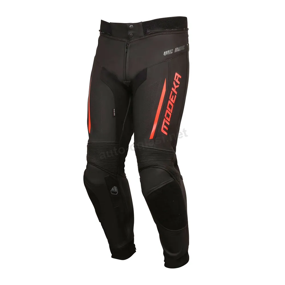 Pantalone kožne VALYANT crno crvene XL MODEKA