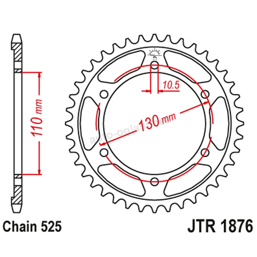 Lančanik zadnji JT JTR1876-42 (525) 42 zuba