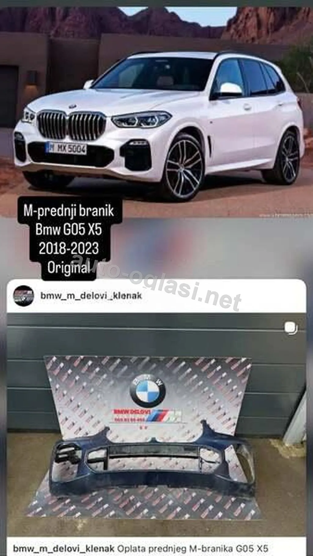 G05 X5 PREDNJI M BRANIK ZA BMW X5 OD 2018. DO 2026. GOD. | Prednji M