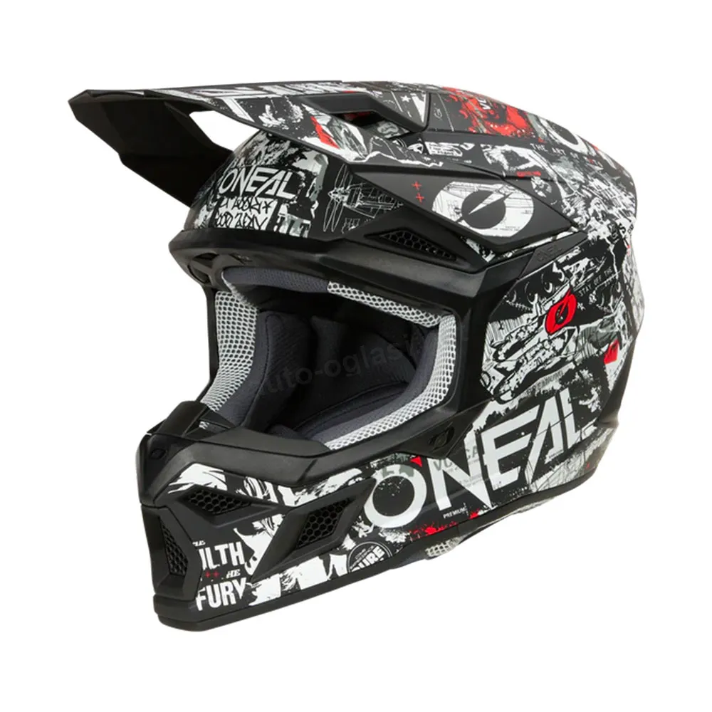 Kaciga ONEAL Cross 3SRS ATTACK crno bela L
