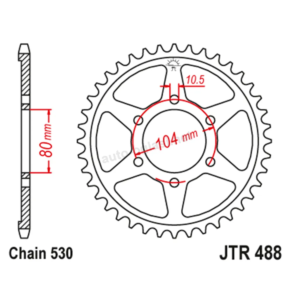 Lančanik zadnji JT  JTR488-45-50-35041 (50)45 zuba