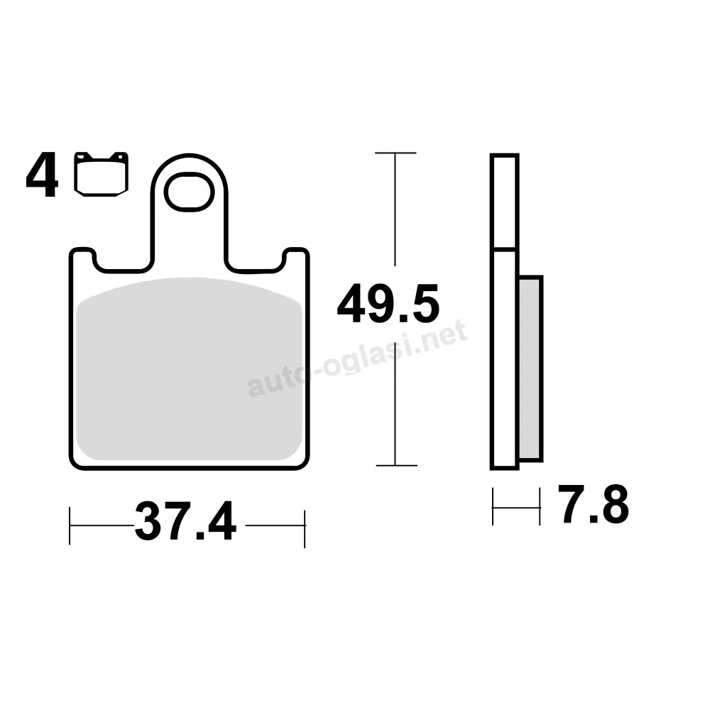 Disk pločice za motocikle TRW MCB789SV ( SINTER ) set 4 komada