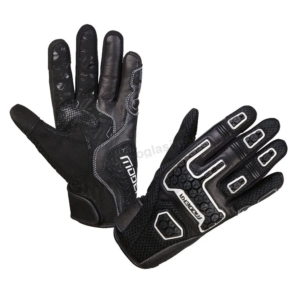 Rukavice DRACON MESH kožne crno bele 10 XL MODEKA