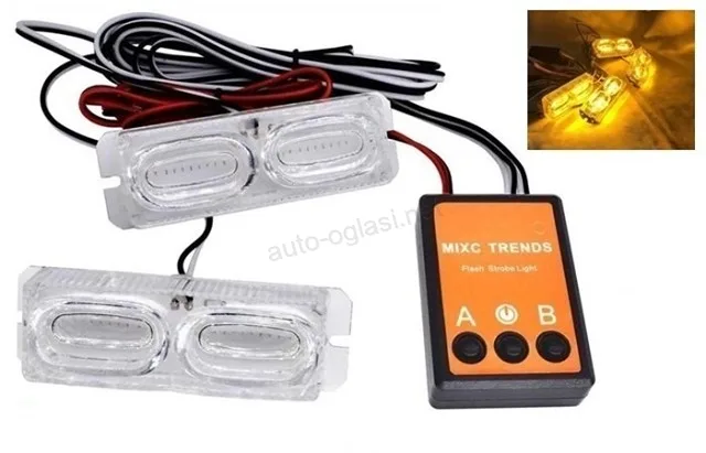 Led blinkeri ugradni mali set 2 kom 7cm x 3cm zuti