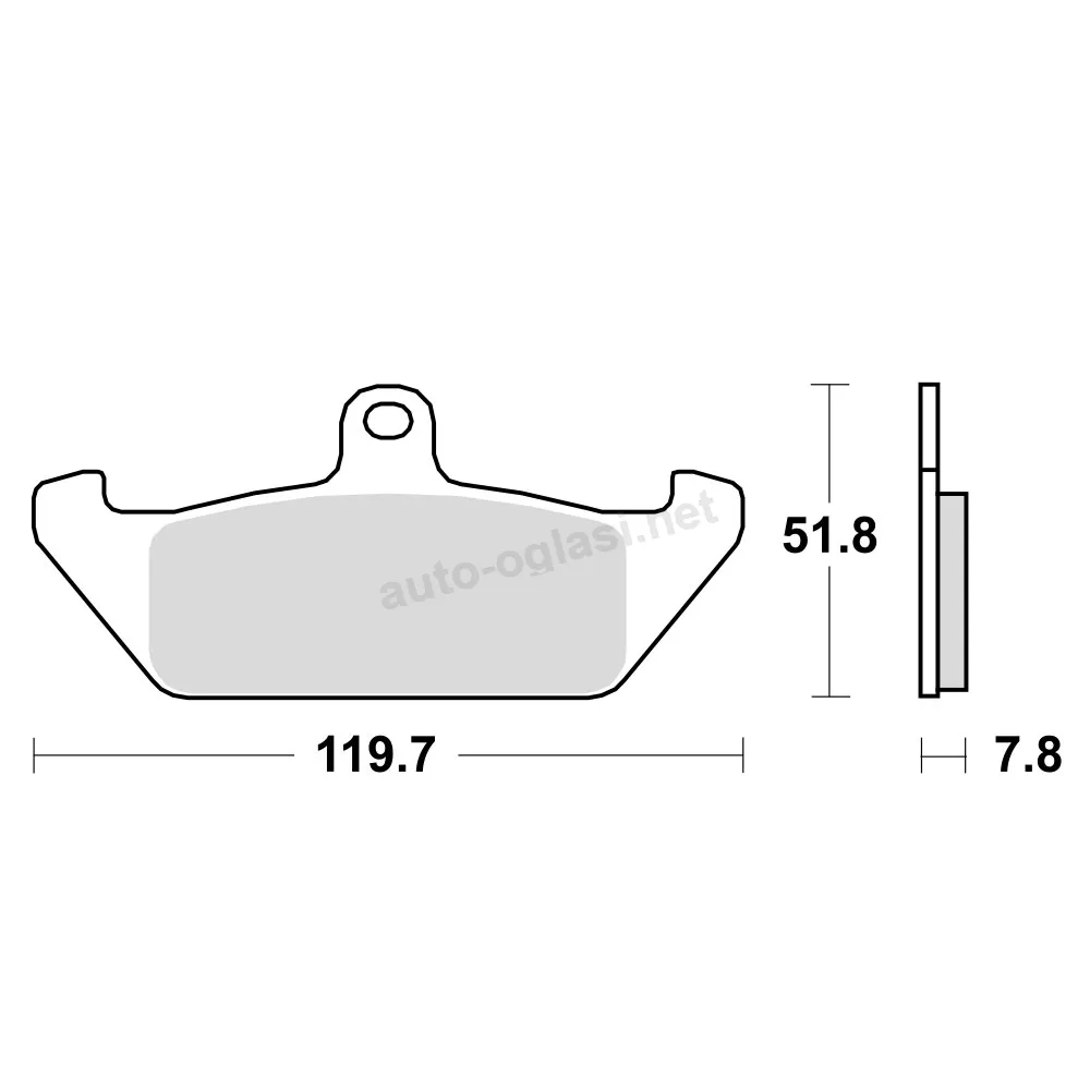 Disk pločice TRW MCB563 ( ORGANIC )