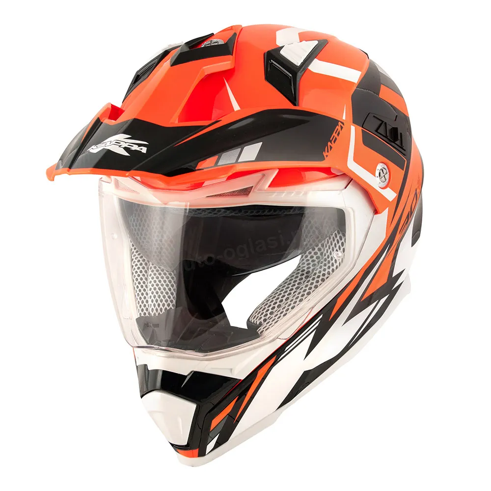 Kaciga Kappa Enduro KV30R GRAYER narandžasto crna L
