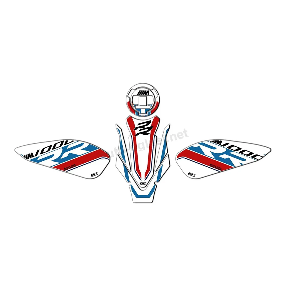 Nalepnice rezervoara TANK PAD set BMW M 1000 RR (21-24) plavo belo crvena GP KOMPOZIT
