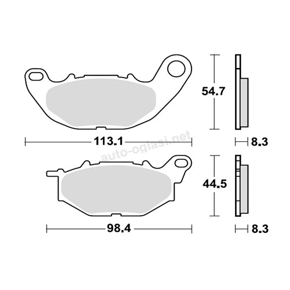 Disk pločice TRW MCB878TRQ ( TRACK – SINTER )