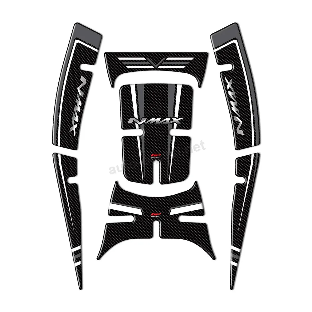 Nalepnica rezervoara TANK PAD Yamaha N MAX 125/ 155 (21-24) sivo carbon GP KOMPOZIT