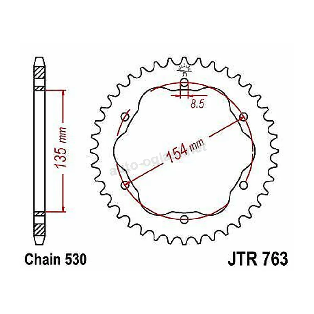 Lančanik zadnji JT JTR763-40 (530) 40 zuba