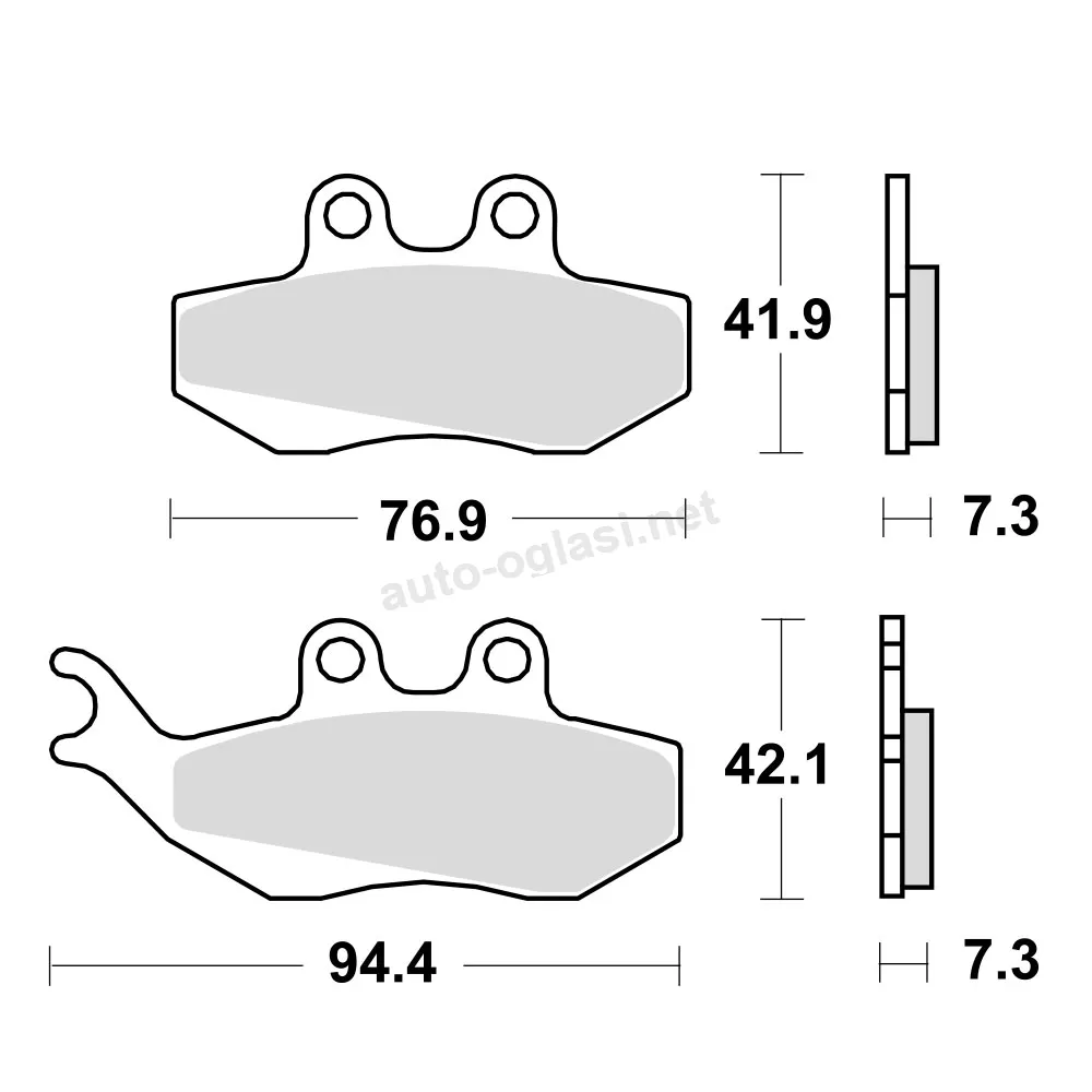 Disk pločice TRW MCB664SRM ( MAXI – SCOOTER SINTER )