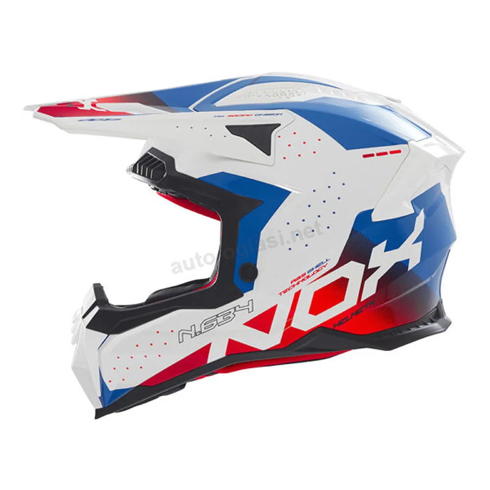 Kaciga NOX Cross N634 GRADIANT crveno plavo bela M