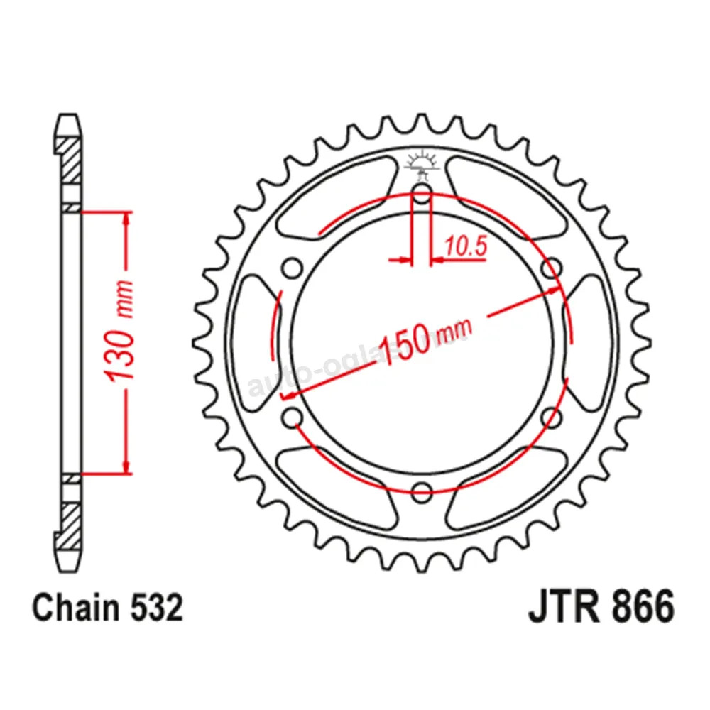 Lančanik zadnji JT JTR866-47-50-27002 (532) 47 zuba