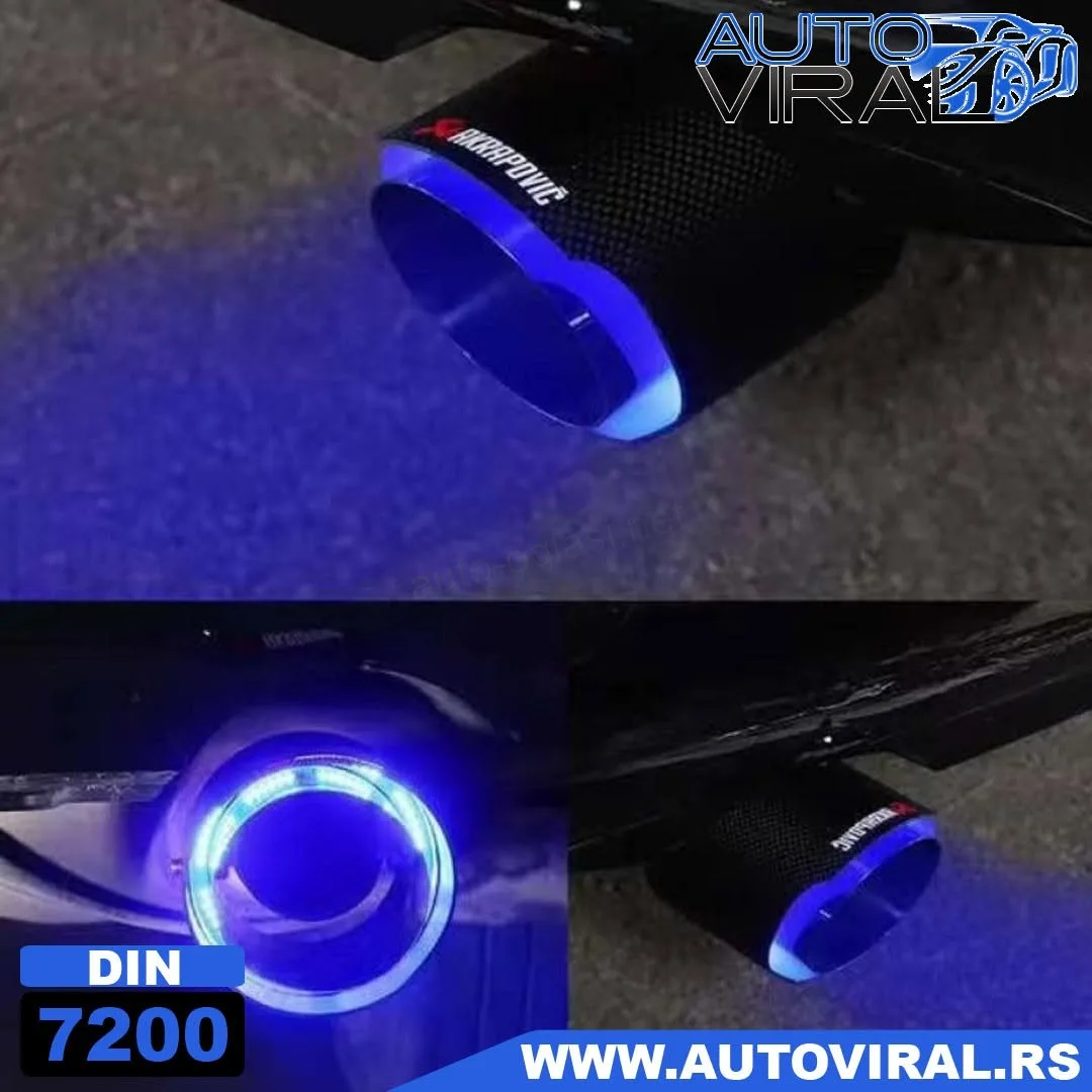 Svetleci ukras auspuha akrapovic
