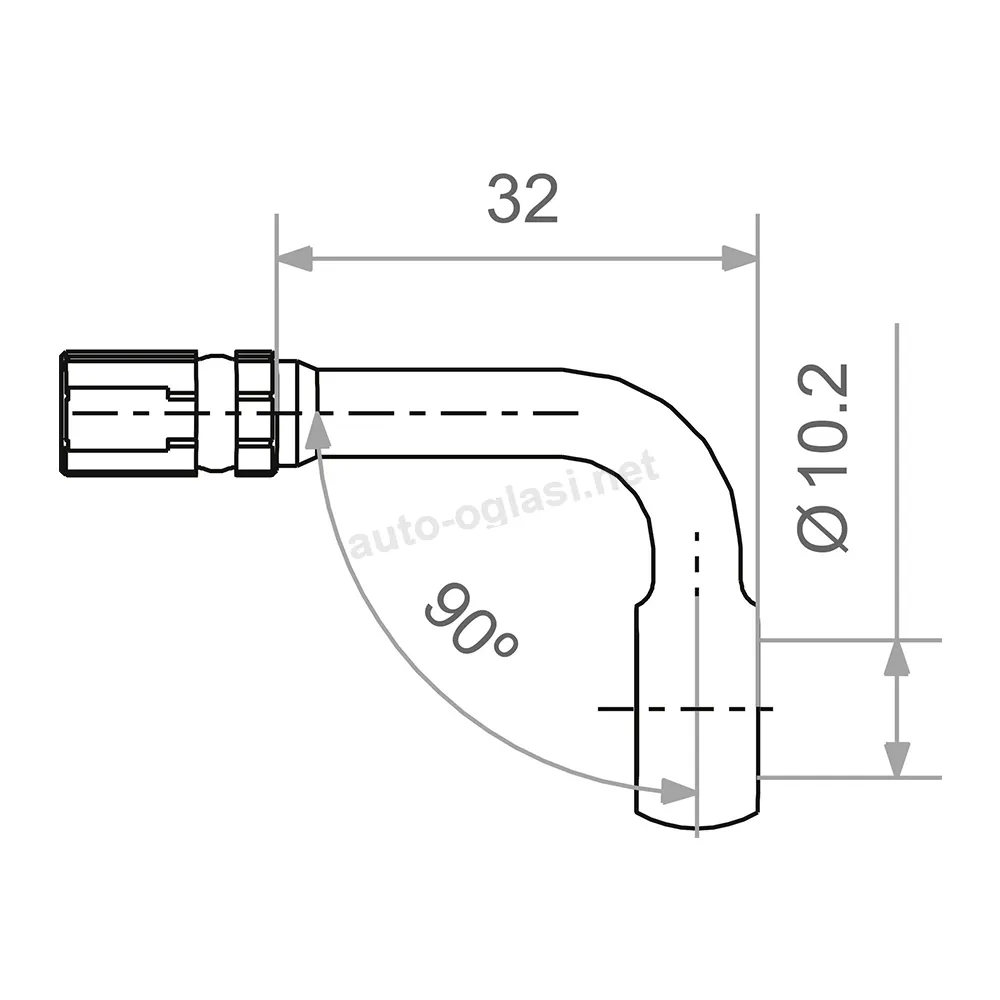 Holender TRW MV10D90A(fi 10.2mm nagib 90 stepeni)