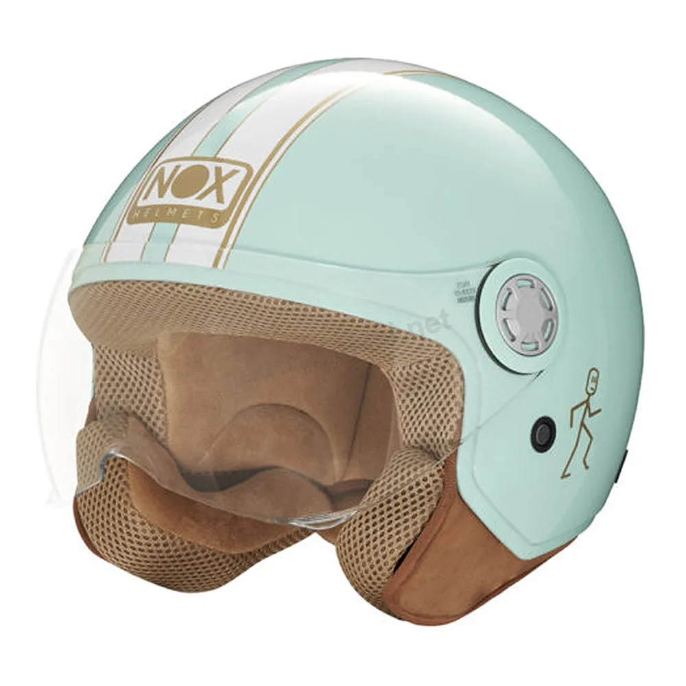 Kaciga NOX Jet 210 pastelno zelena M
