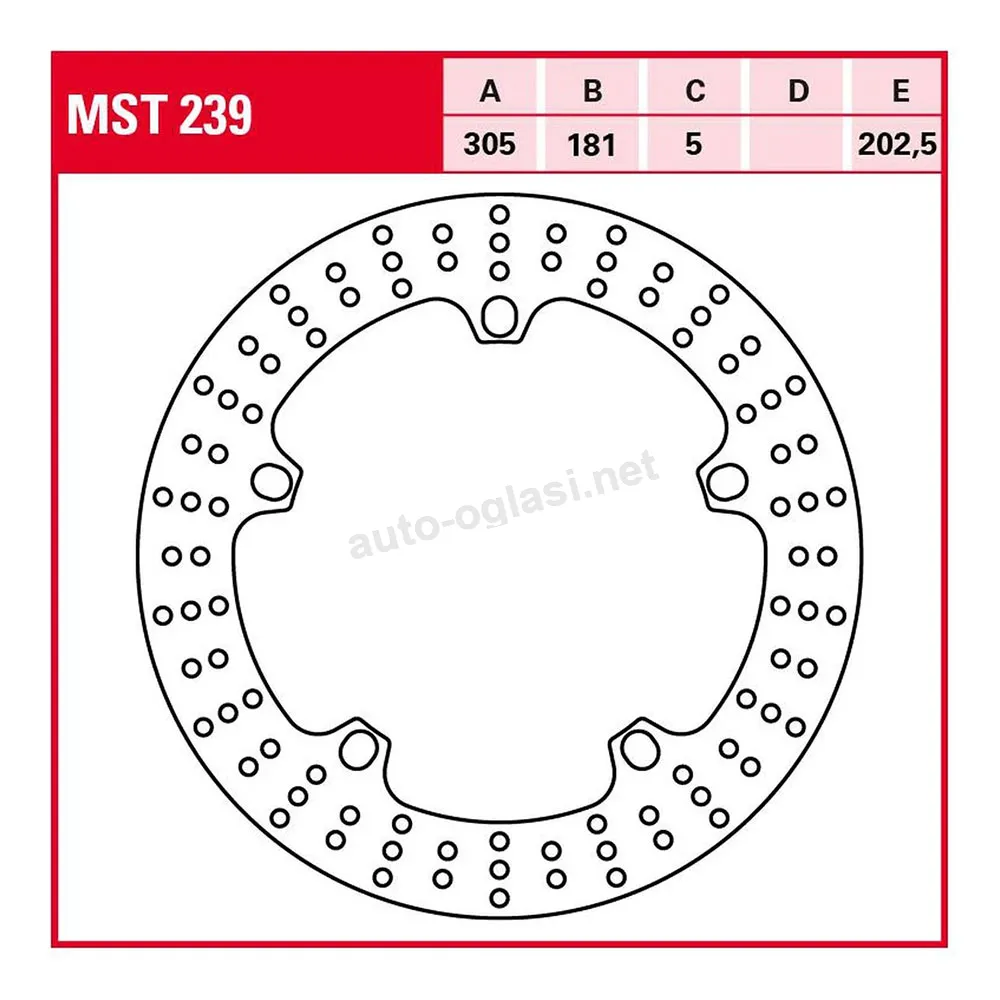 Kočioni disk TRW MST239