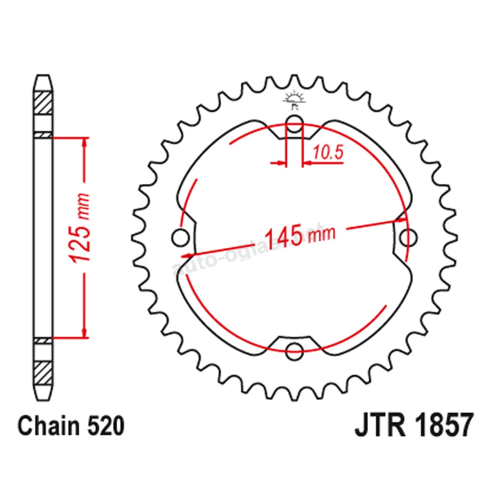Lančanik zadnji JT  JTR1857-45 (520)45 zuba