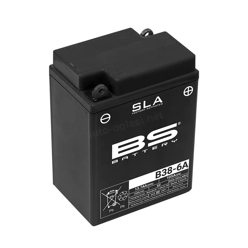 Akumulator BS 6V 13Ah SLA B38-6A-FA desni (119x83x161)