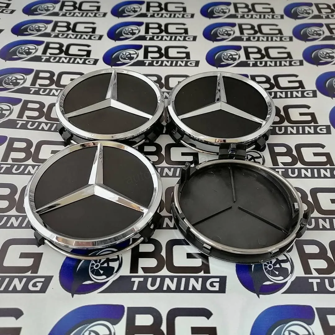 Cepovi za Alu felne Mercedes Crni  75mm