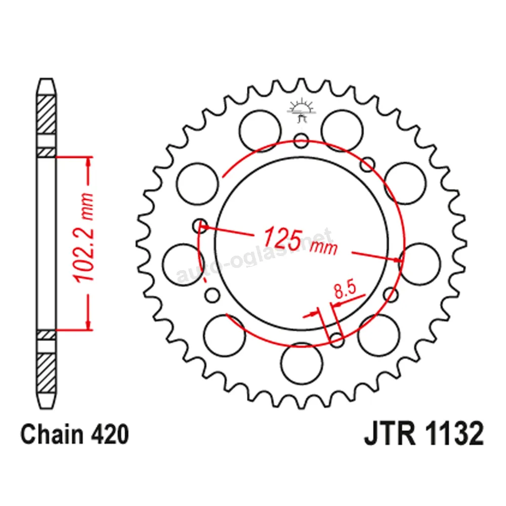 Lančanik zadnji JT JTR1132-48-50-13024 (420) 48 zuba