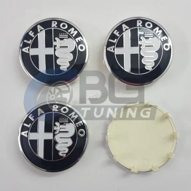 Cepovi za Alu felne Alfa Romeo 60mm crni Cena je za cetiri komada. Unutrasnji precnik cepa je 58mm. Spoljasnji precnik (