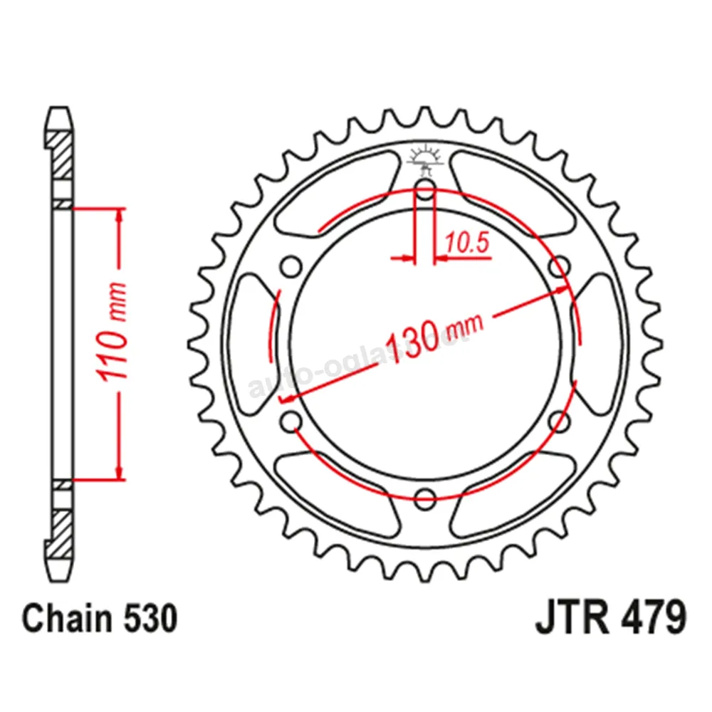 Lančanik zadnji JT JTR479-48 (50) 48 zuba